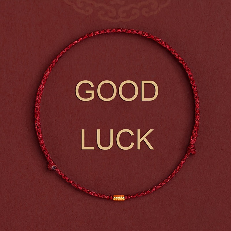 Handmade Bohemian Braided Bracelet - Black & Gold Lucky Charm for Harmony & Protection