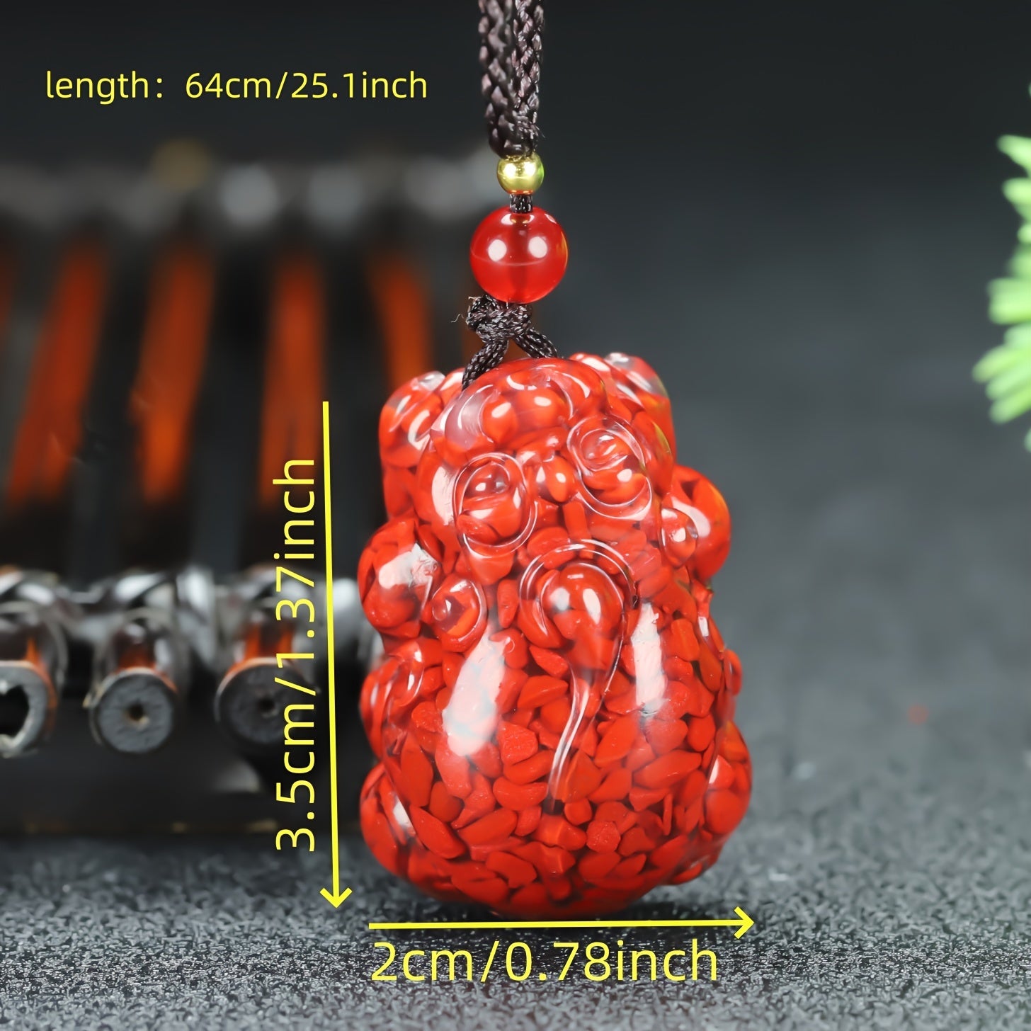 Natural Raw Mineral Sand Pixiu Pendant for Wealth, Protection, and Feng Shui