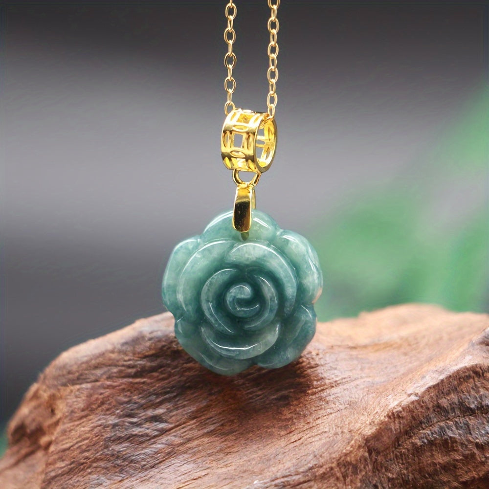 Elegant Silver Flower Necklace - Natural Harmony & Prosperity Energy