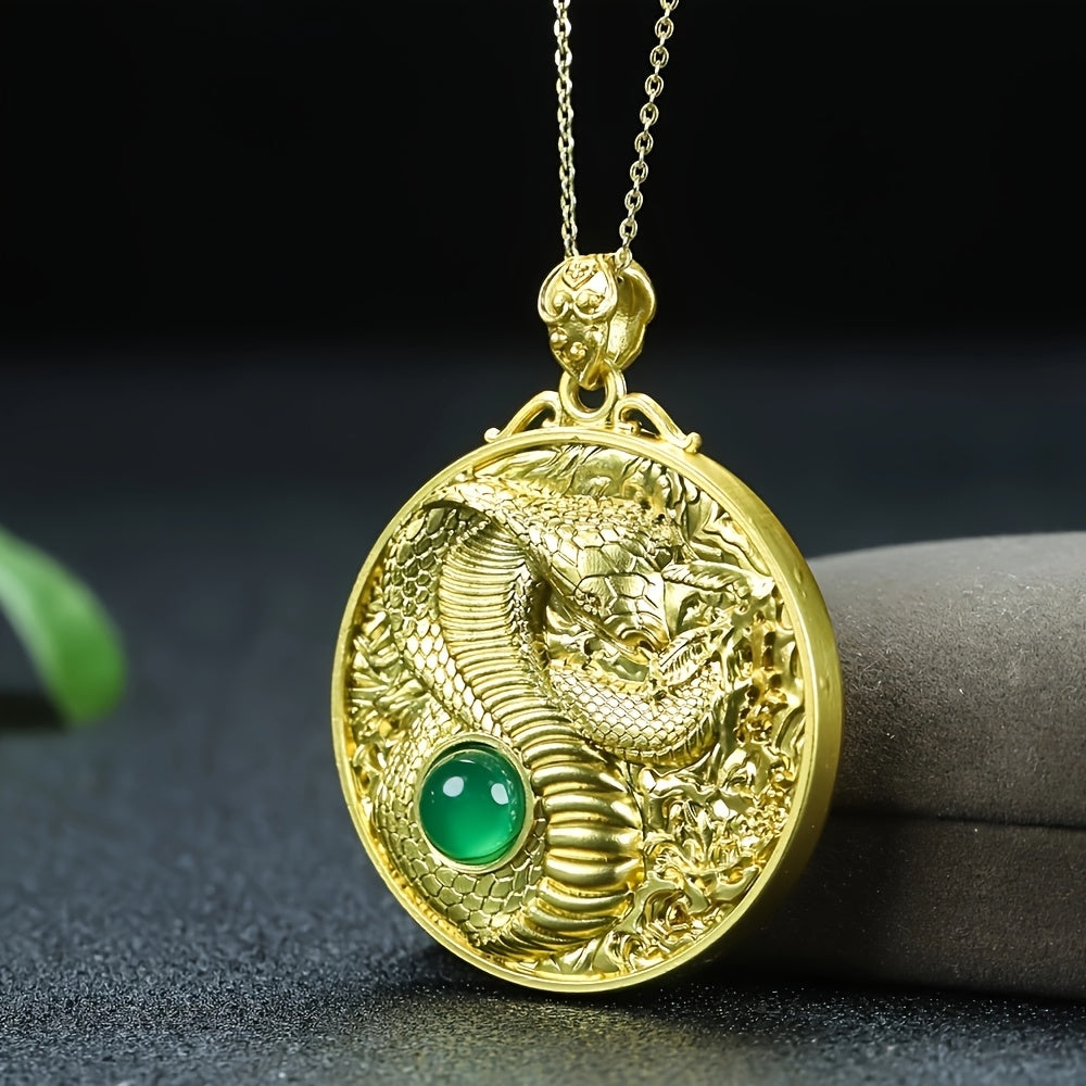 Vintage Snake Zodiac Collarbone Necklace - Symbol of Wisdom & Protection for Year of the Snake