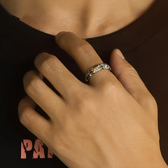 Self-Discipline Wish Stone Ring - High-End Men's Trend for Daily Gifting & Prosperity