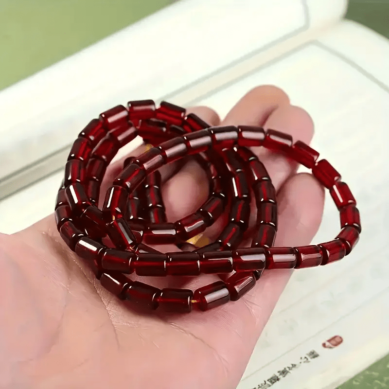 Burgundy Red Buddhist Prayer Beads for Grounding, Vitality, and Spiritual Protection