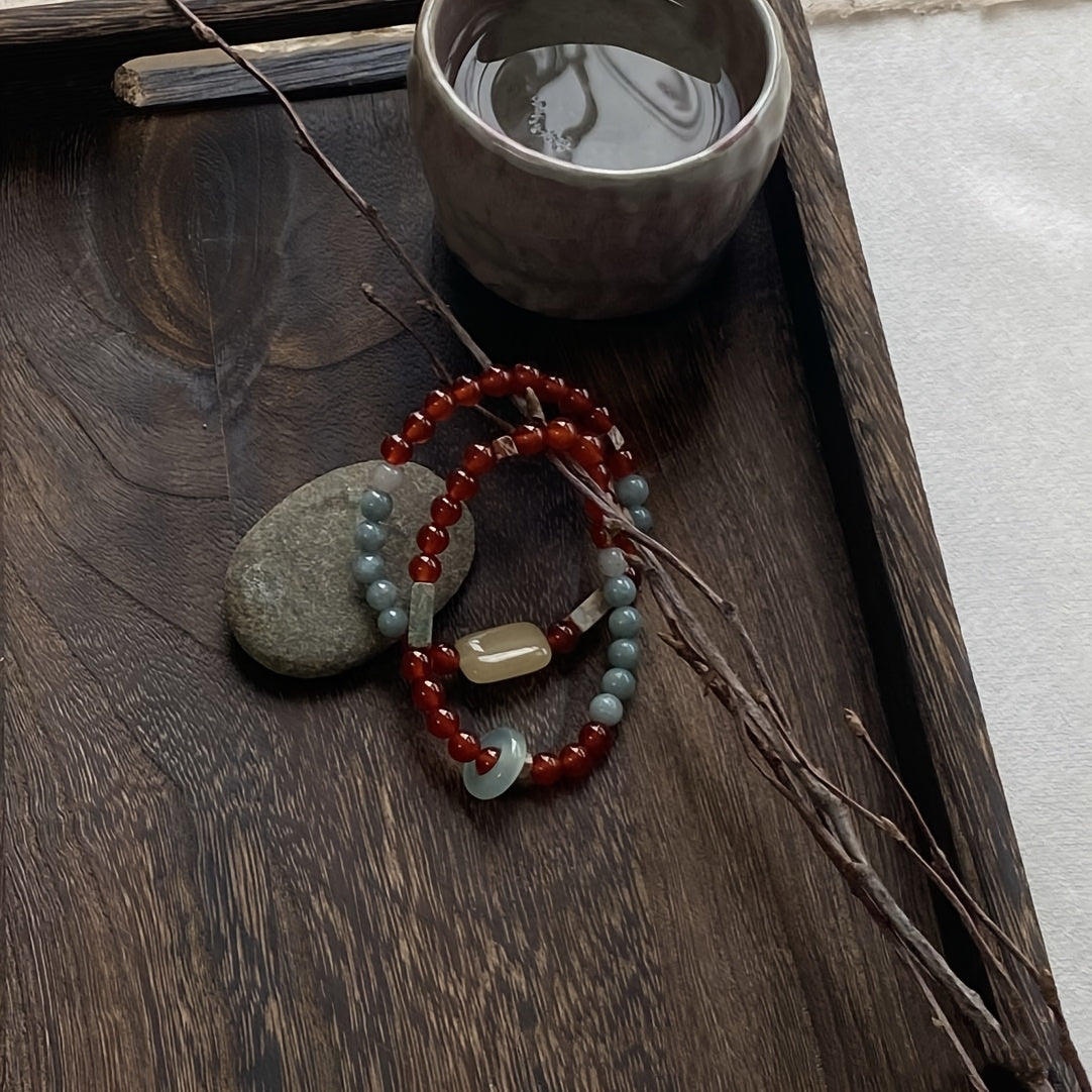 Bohemian Agate Bracelet Set - Harmony & Creativity for Daily Wear
