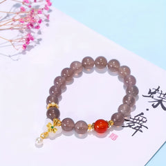 Elegant Agate Crystal Bracelet Vintage Chinese Style Energy Balance