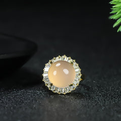 Vintage-Inspired Violet Agate Ring for Men - Elegant Fashion Accessory with Grounding & Confidence Energy