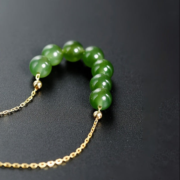 Gift Box Must-Have Natural Stone Necklace - S925 Silver Green Stone Pendant for Harmony & Protection