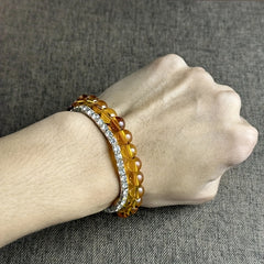 Citrine Stone Bracelet - Golden Yellow Gemstone for Wealth Attraction & Good Luck Charm