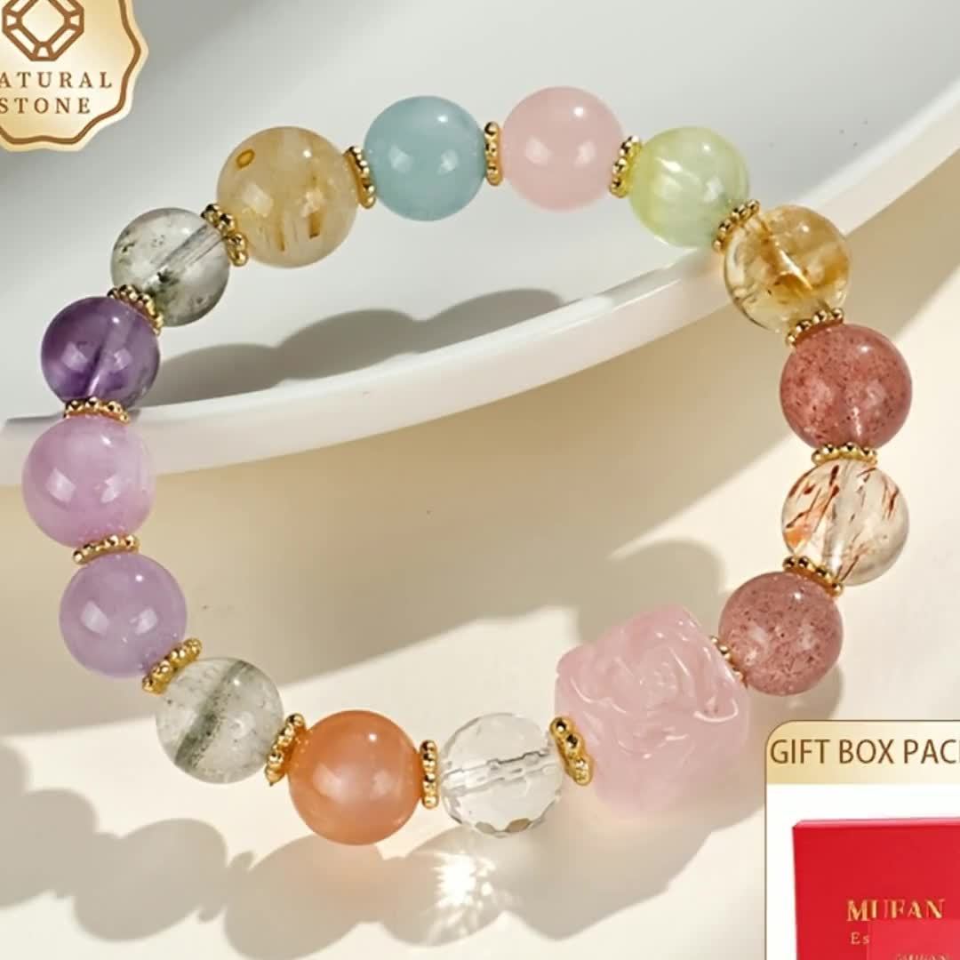 Multicolor Natural Stone Bracelet - Harmony & Balance Energy for Daily Wear