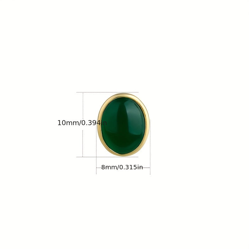 Noble Emerald Silver Earrings - Elegant Energy for Harmony & Prosperity