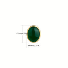 Noble Emerald Silver Earrings - Elegant Energy for Harmony & Prosperity