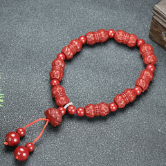 Retro Purple Golden Sand Lotus Necklace & Bracelet Set for Good Luck, Prosperity, and Holiday Gifting