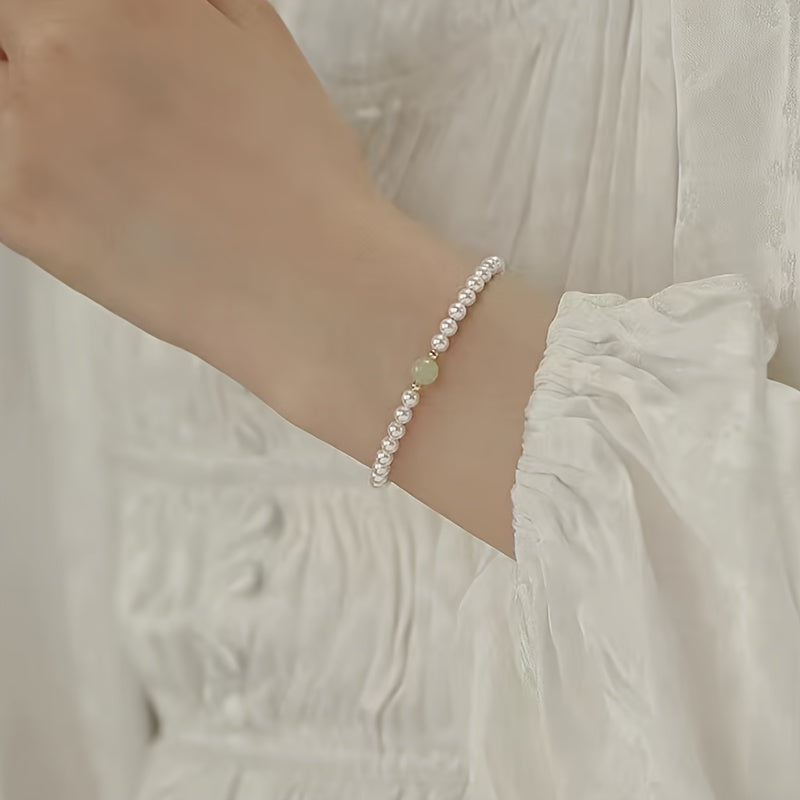 Elegant Baroque Freshwater Pearl Bracelet Harmony Balance Natural Energy Enhancement