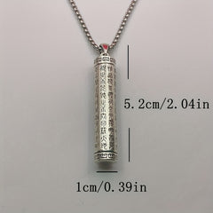 Vintage Rotatable Amulet Pendant for Scriptures & Ashes - Auspicious Energy Enhancer