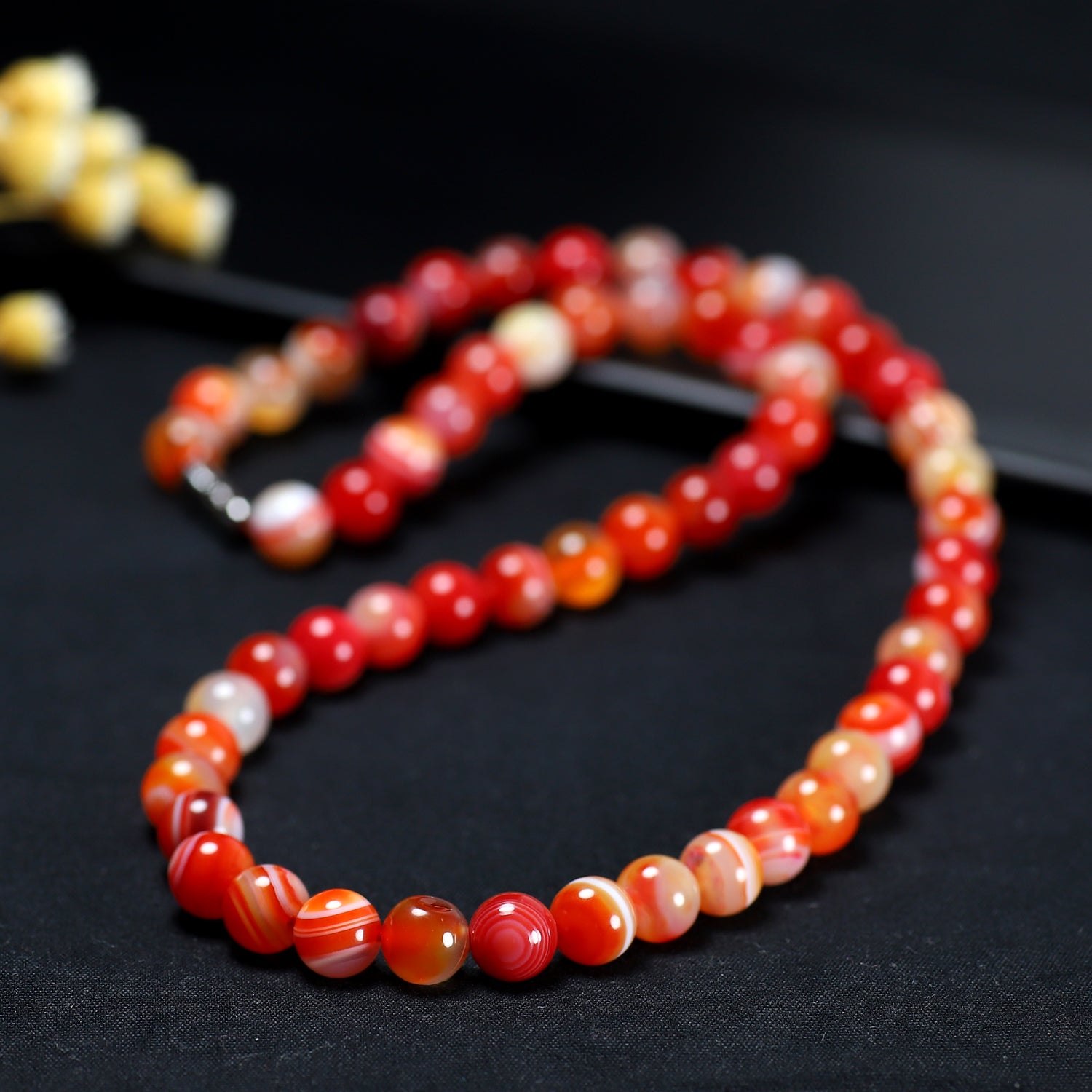 bohemian agate necklace for women&men natural stone pendant for emotional balance and grounding