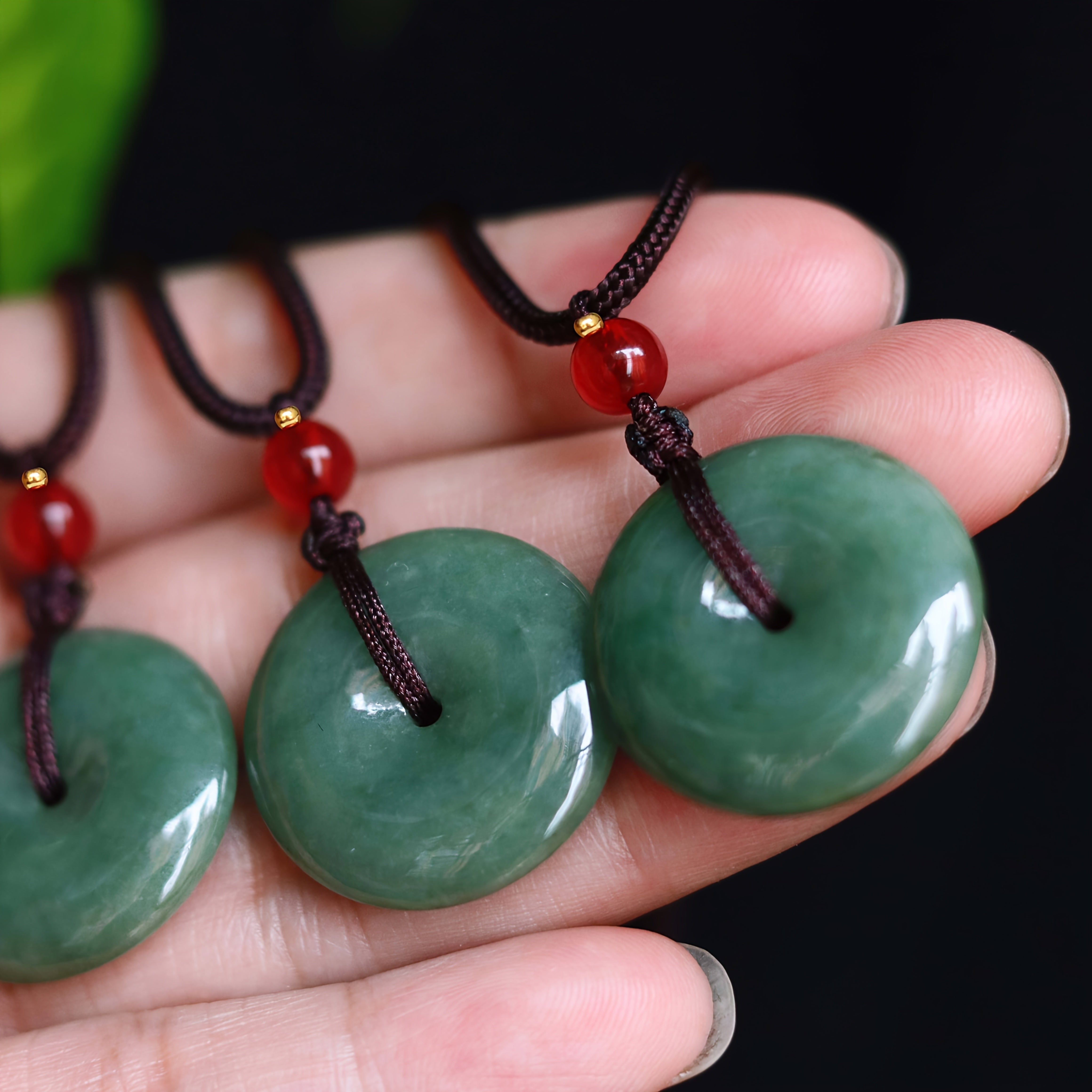 Authentic Burmese Jade Peace Charm Pendant — Spiritual Harmony, Protection & Serenity Amulet with Adjustable Necklace