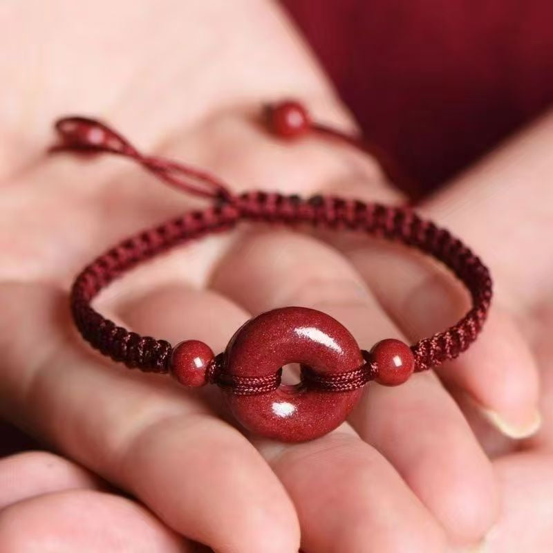 Handmade Lucky Protection Braided Bracelet — Red String Fortune, Safety & Vitality Energy Charm
