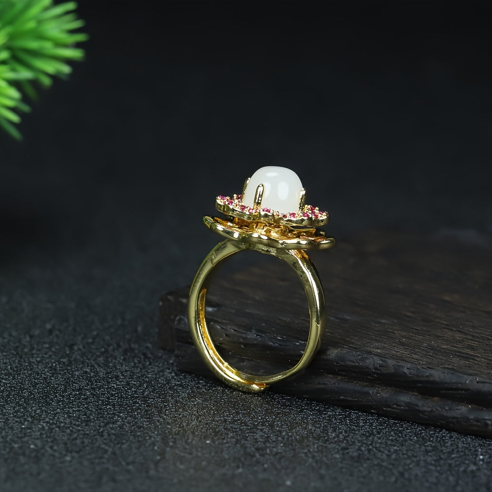 Light Luxury Mint Ring for Emotional Balance, Stylish Commuter Jewelry, and Spiritual Calm