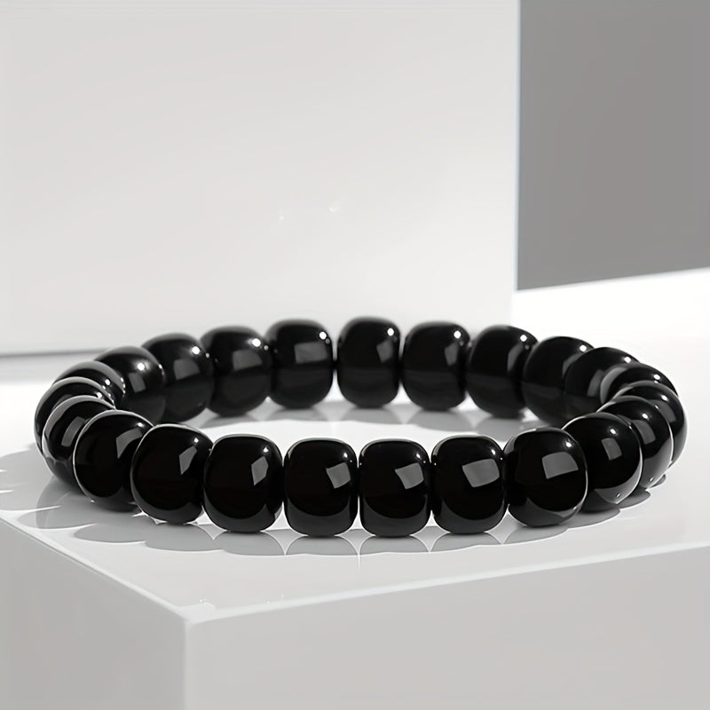 1pc Natural Agarwood Beads Bracelet - Spiritual Energy for Mindfulness & Healing