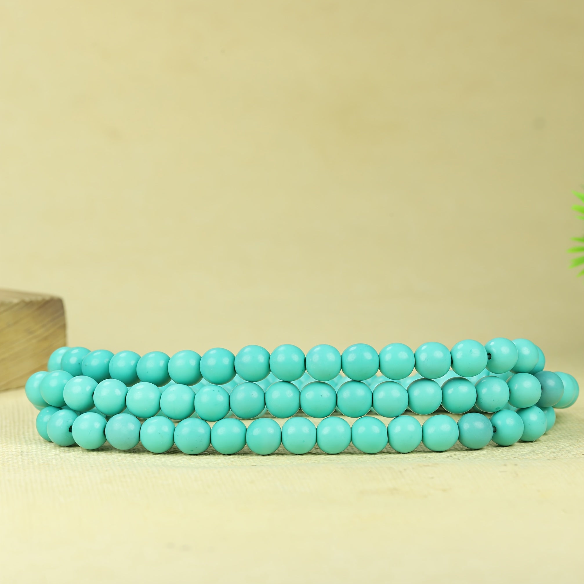 Vintage Natural Turquoise Bead Necklace - Blue-Green Energy for Daily Wear & Protection