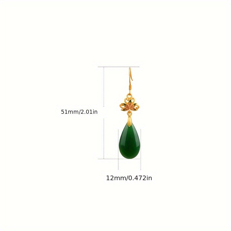 Vintage-Inspired Flower & Teardrop Earrings - Harmonious Energy for Daily Wear & Gifting