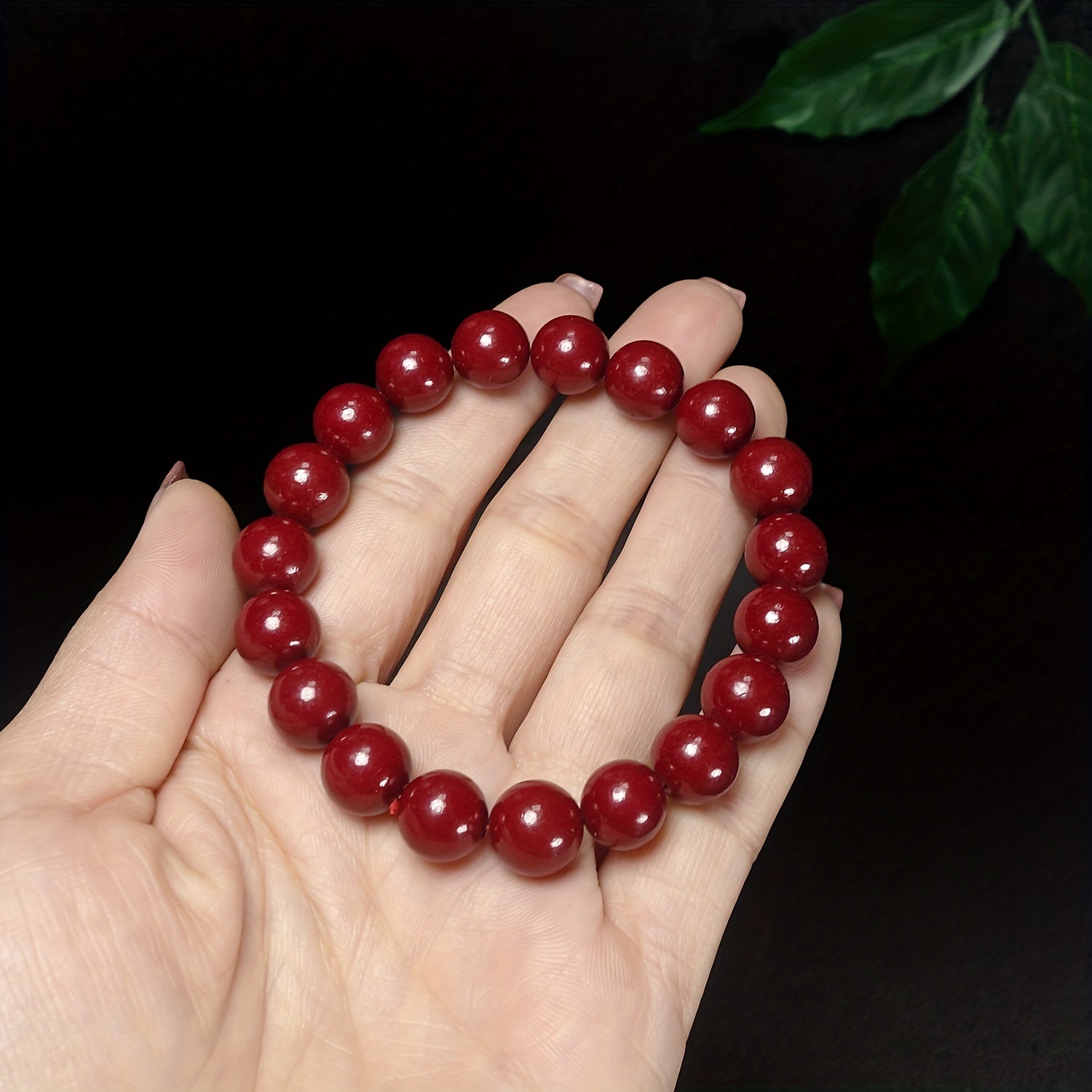 Cinnabar Bracelet - Pure Red Charm for Energy Balance & Spiritual Harmony
