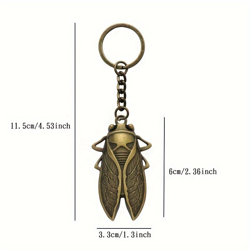 Cicada Alloy Keychain – Transformative Energy Charm for Keys & Bags   Protection, Renewal & Good Fortune
