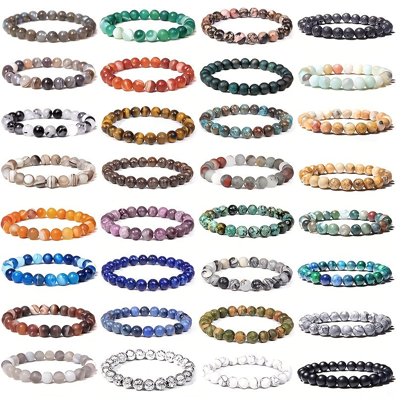 Gorgeous Multicolor Natural Stone Bracelet - Bohemian Energy for Harmony & Creativity