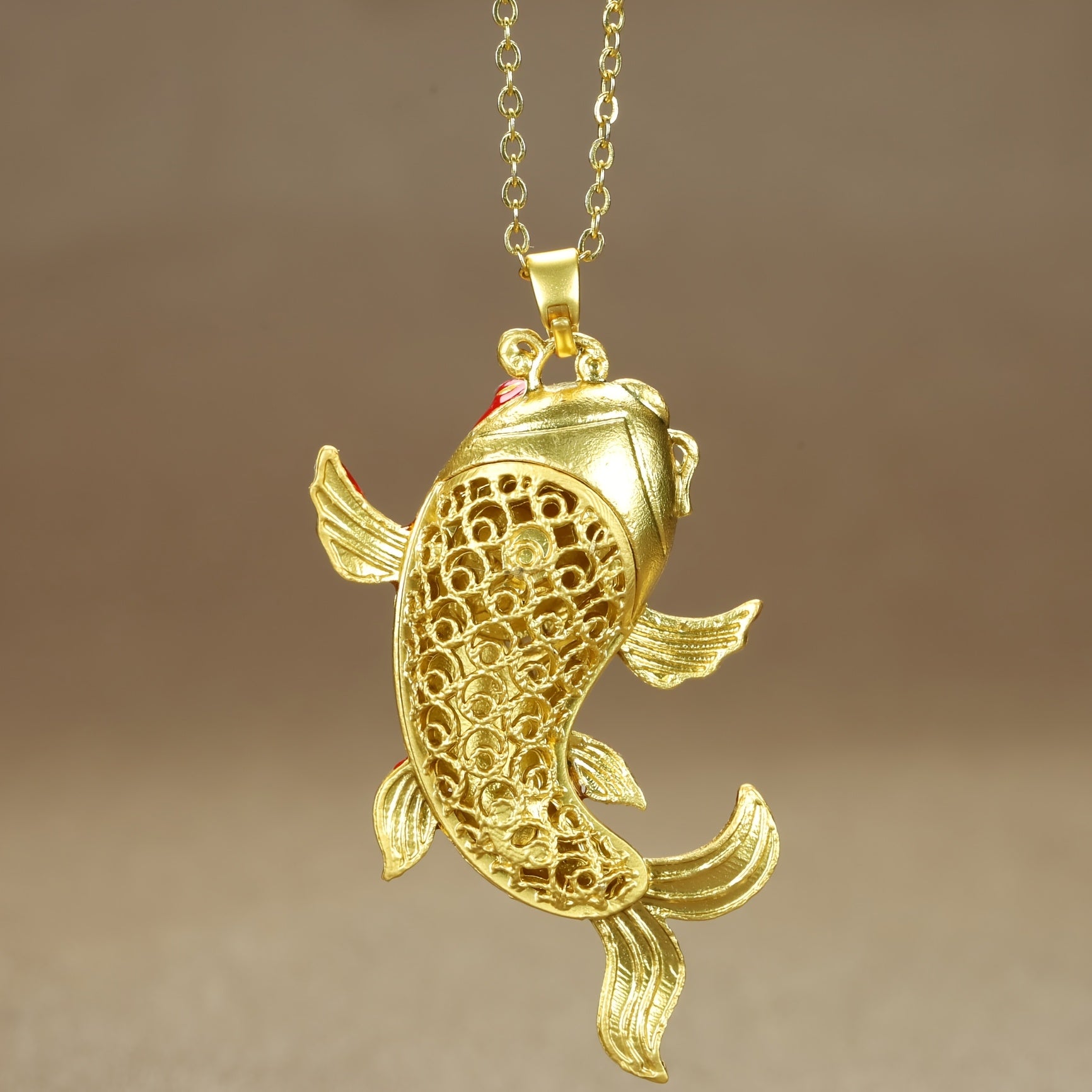National Style Good Luck Koi Fish Necklace - Prosperity Energy for Success & Transformation