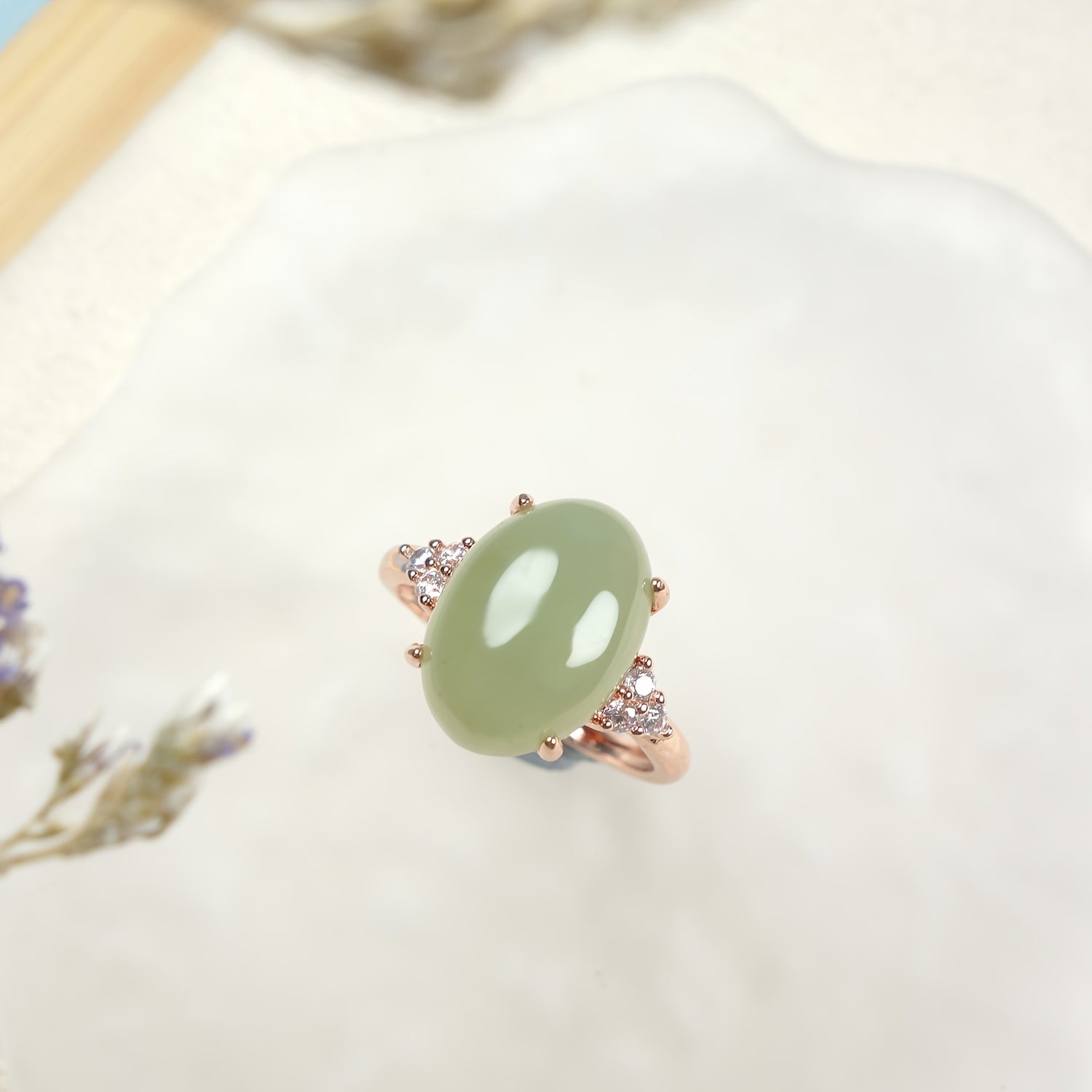 Natural Stone Ring for Men - High-Quality Adjustable Good Luck Talisman for Prosperity