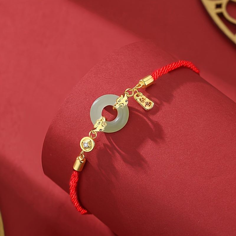 Jade Red String Bracelet — Harmony, Protection & Prosperity Energy Bracelet