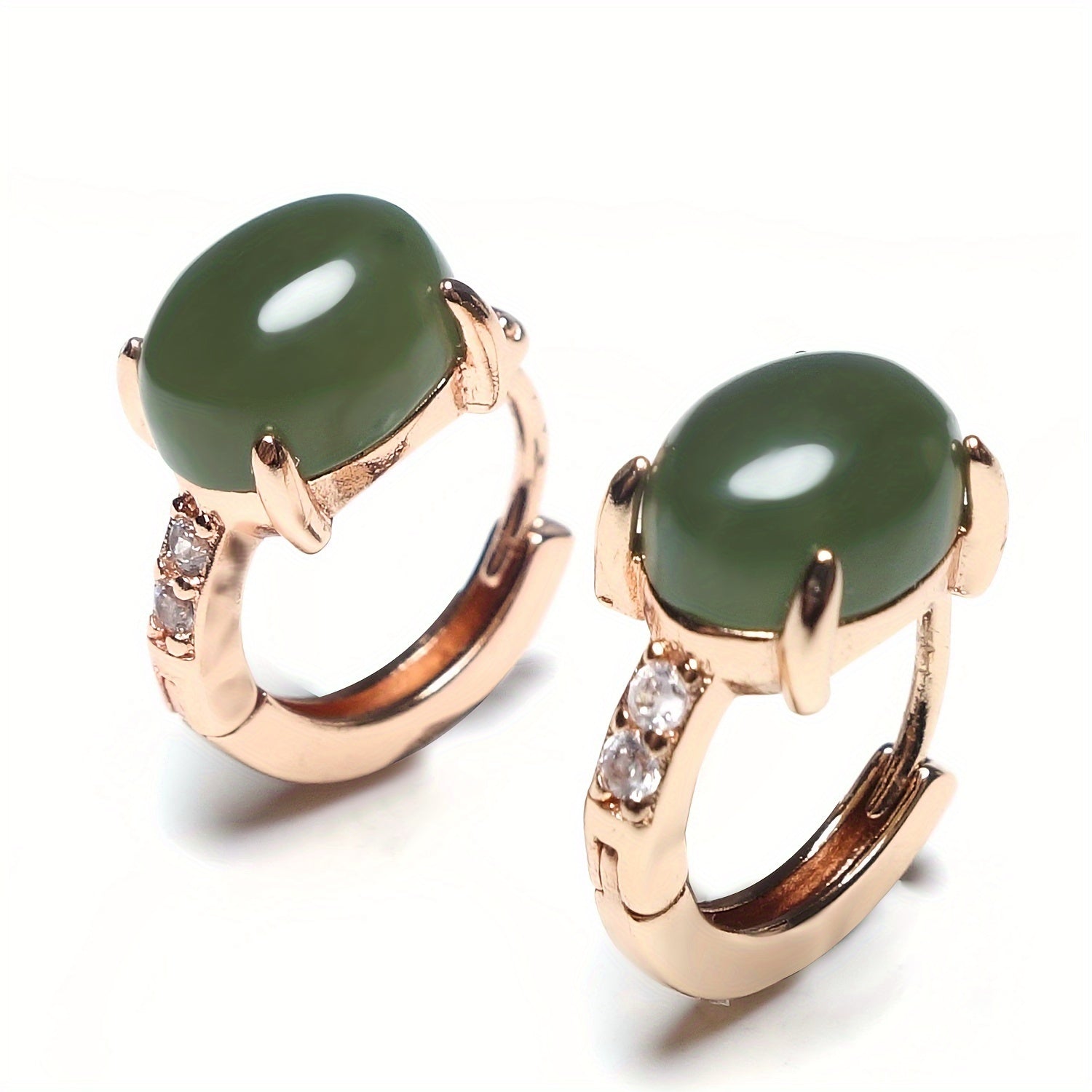 Natural Stone Earrings with Rose Gold Accents - Best Gifts for Parents & Friends with Spiritual Harmony