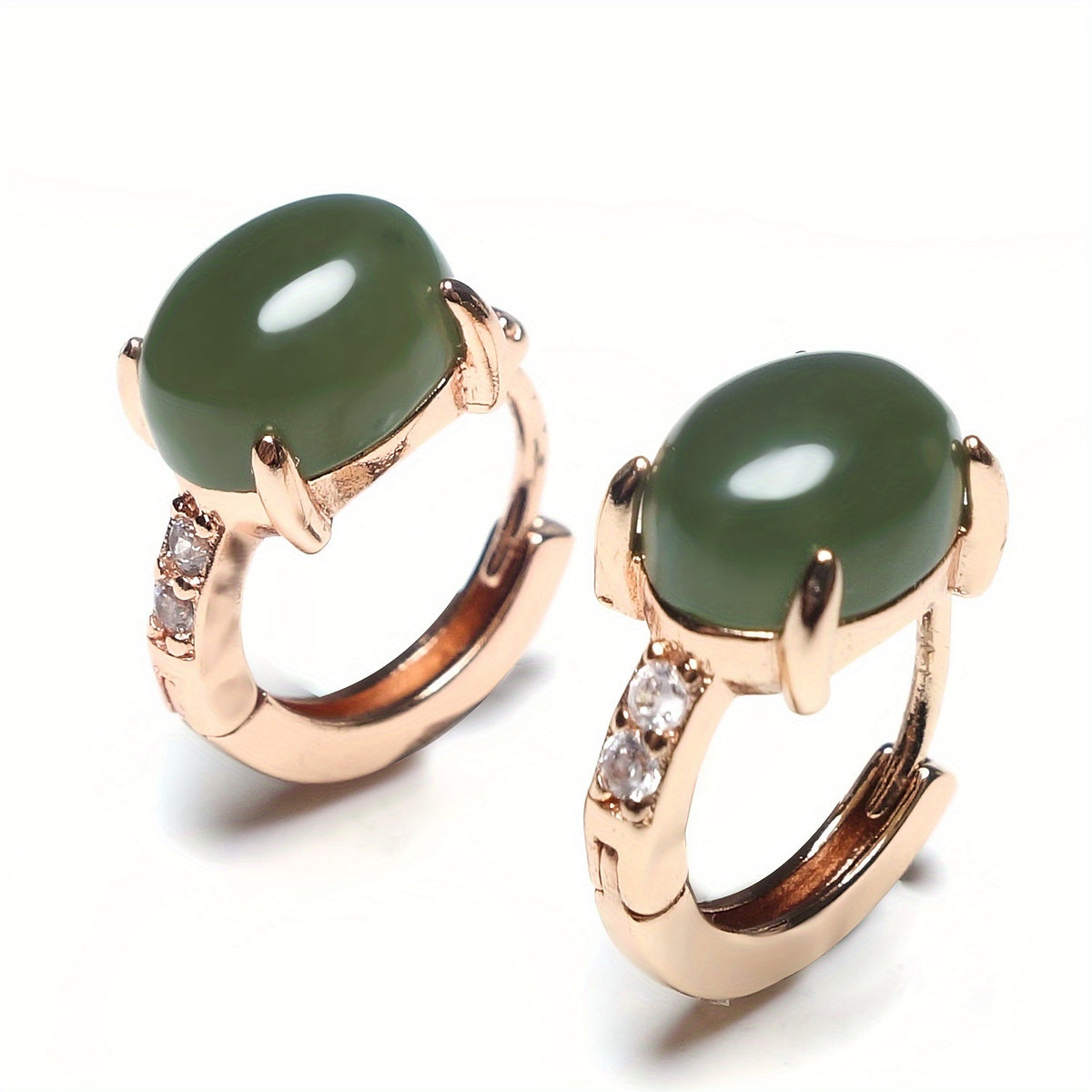 Natural Stone Earrings with Rose Gold Accents - Best Gifts for Parents & Friends with Spiritual Harmony