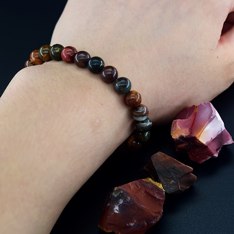 Fashionable Red Stone Bracelet - Natural Stone Charm for Daily Wear & Blessing Gifts