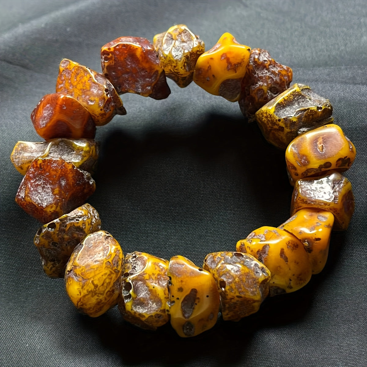 Natural Amber Bracelet -   Harmony & Spiritual Protection | Unisex Couple's Gift