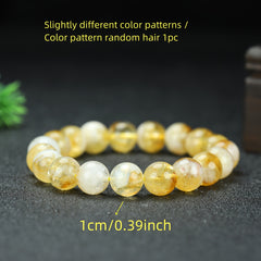 Twelve Zodiac Citrine Crystal Bracelet for Abundance, Cosmic Alignment, and Joyful Energy
