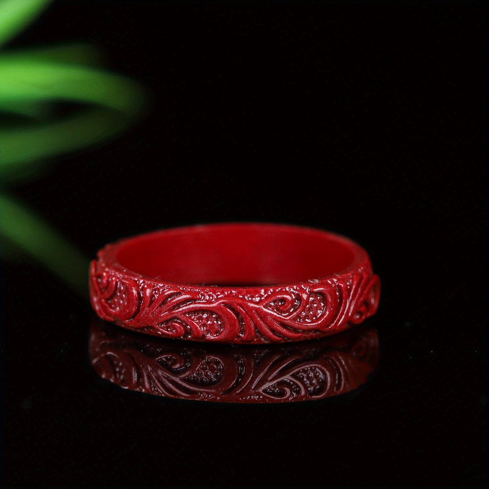 Natural Jute Engraved Ring - Unisex Energy Talisman for Harmony & Protection