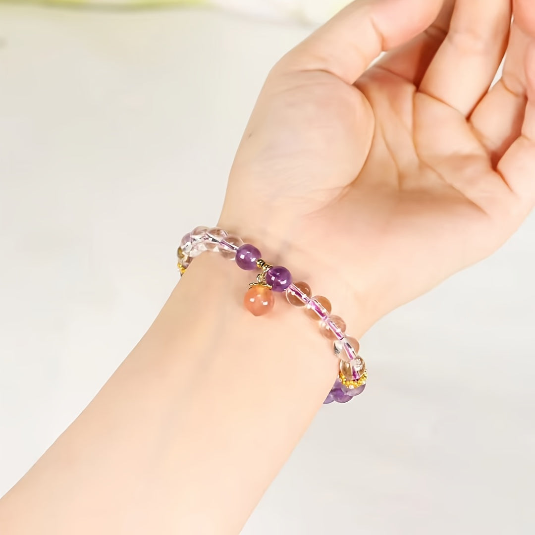 Men's Crystal & Dragon Scale Bracelet for Spiritual Awareness, Inner Peace, and Energetic Balance