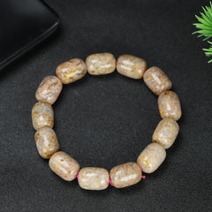 Vintage Natural Agate Beaded Bracelet for Grounding, Stability, and Emotional Balance