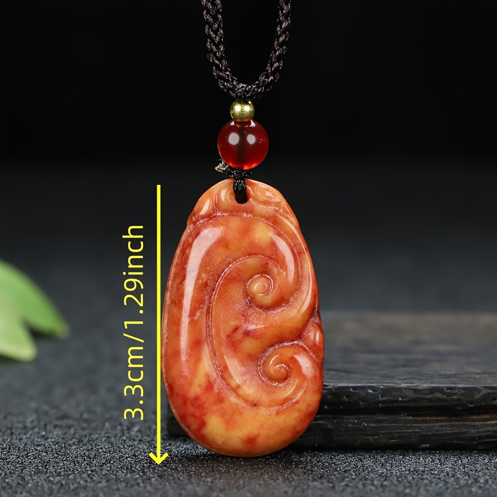 Elegant Natural Stone Swirl Pendant for Emotional Flow, Spiritual Growth, and Timeless Style