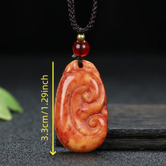 Elegant Natural Stone Swirl Pendant for Emotional Flow, Spiritual Growth, and Timeless Style