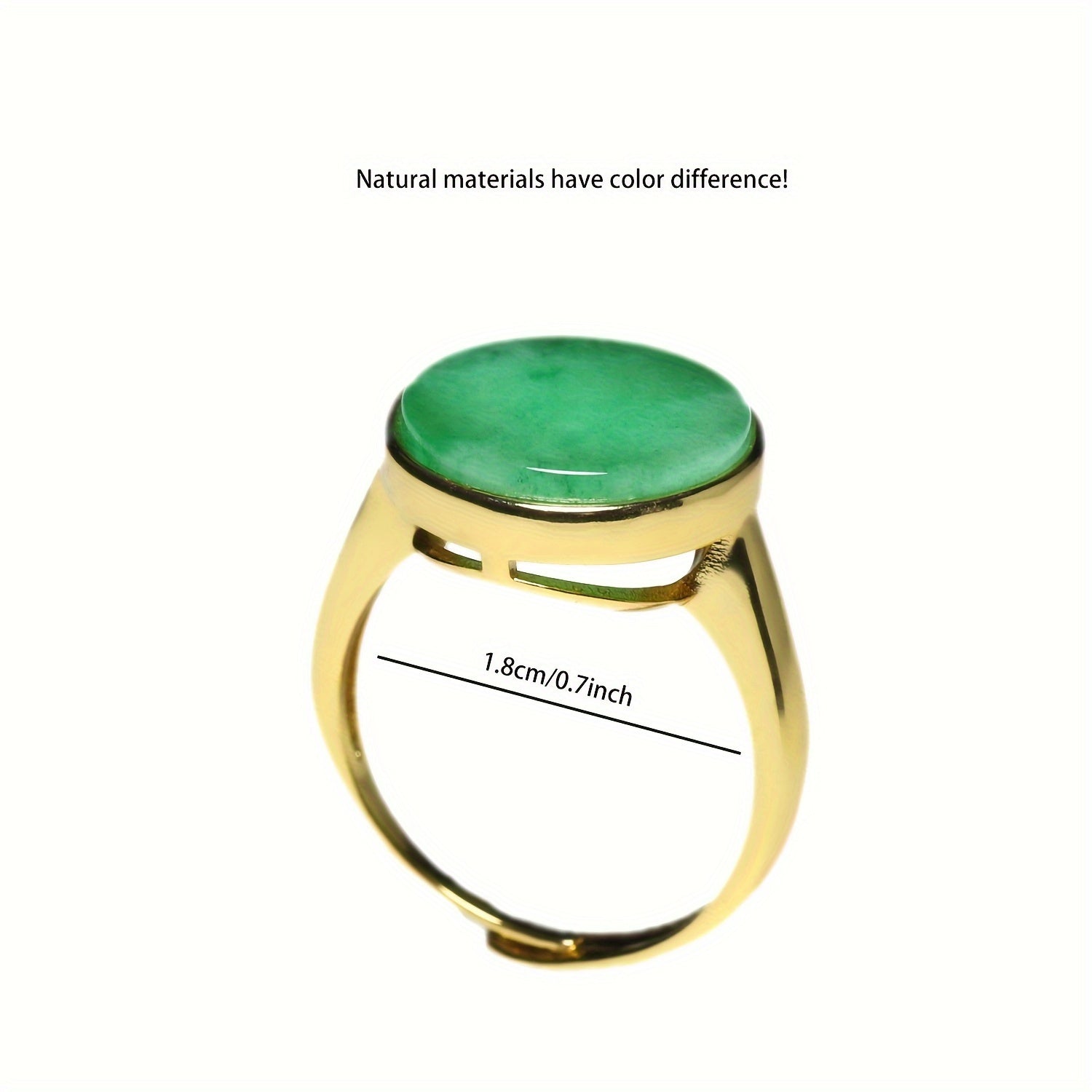 Natural Green Stone Ring - Harmony & Balance for Couples Beach Festivals
