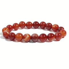 Natural Red Agate Bracelet - Bohemian Jewelry for Mindful Connections & Energy Healing