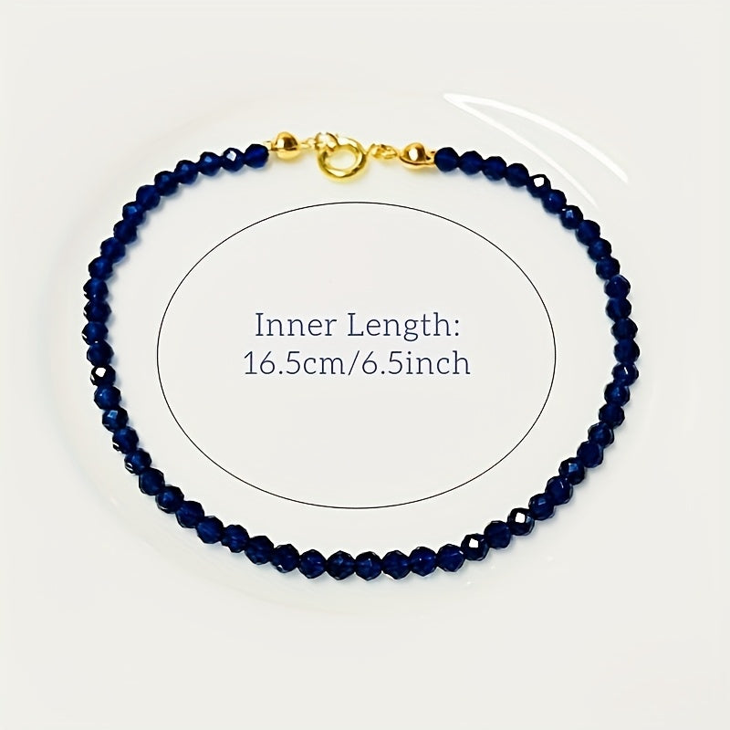 Ultra-fine Lapis Lazuli Beads Bracelet - Shiny Energy for Valentine's Day & Birthday Gifts