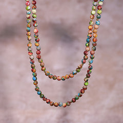 Bohemian Blue Lace Necklace – Versatile Layering Gemstone Jewelry for Daily Elegance