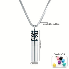 Creative Aromatherapy Necklace - Silver-Tone Perfume Bottle Pendant for Emotional Balance & Spiritual Harmony