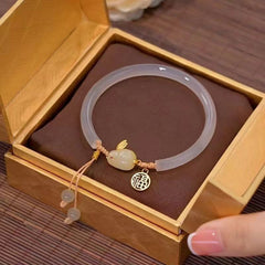 Jade Rabbit Prosperity Bangle — Adjustable Wealth Energy Bracelet for Daily Luck, Calm Protection & Auspicious Blessings (Year of the Snake Gift)