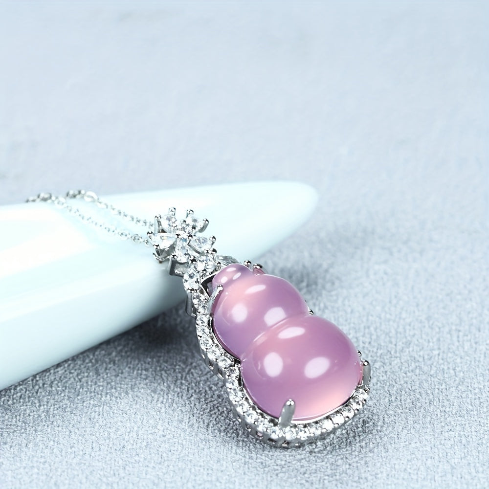 Elegant Purple Gourd Pendant for Luck & Spiritual Wisdom