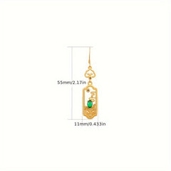 Golden-Plated Cloud Pattern Earrings for Harmony & Prosperity Energy