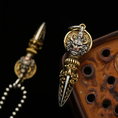 Men's & Women's Vintage Japanese Brass Dragon Pendant Necklace - Prosperity & Protection Energy