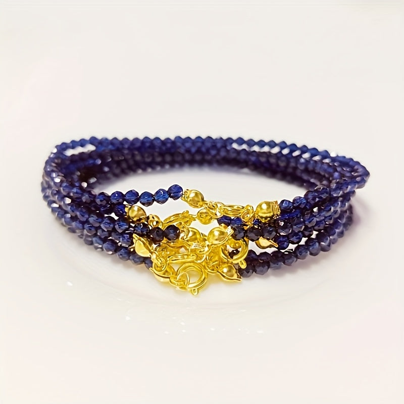 Ultra-fine Lapis Lazuli Beads Bracelet - Shiny Energy for Valentine's Day & Birthday Gifts